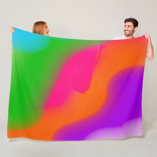 Sherbet Waterverven fleece deken (In situ)