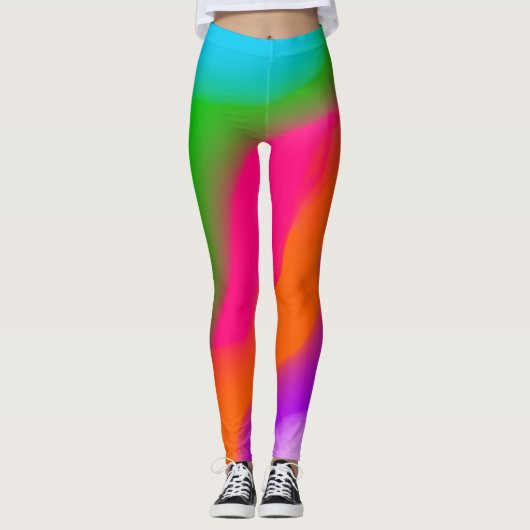 Sherbet Waterverven Leggings (Voorkant)