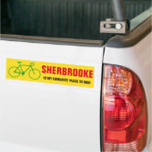 "SHERBROOKE IS MIJN FAVORIETE PLAATS OM TE RIJDEN" BUMPERSTICKER (Op Truck)