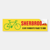 "SHERBROOKE IS MIJN FAVORIETE PLAATS OM TE RIJDEN" BUMPERSTICKER (Voorkant)