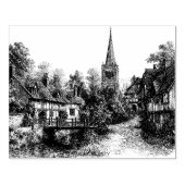 Shere, Surrey,  schets Rubberstempel (Afrduk)