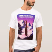 Sheregesh, Kemerovo Oblast Russia skiprint T-shirt (Voorkant)