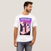 Sheregesh, Kemerovo Oblast Russia skiprint T-shirt (Voorkant volledig)