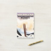 Sheregesh Rusland ski-reisposter. Post-it® Notes (Op bureau)