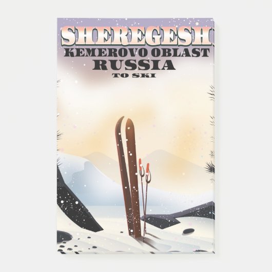 Sheregesh Rusland ski-reisposter. Post-it® Notes (Voorkant)