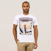 Sheregesh Rusland ski-reisposter. T-shirt (Voorkant volledig)