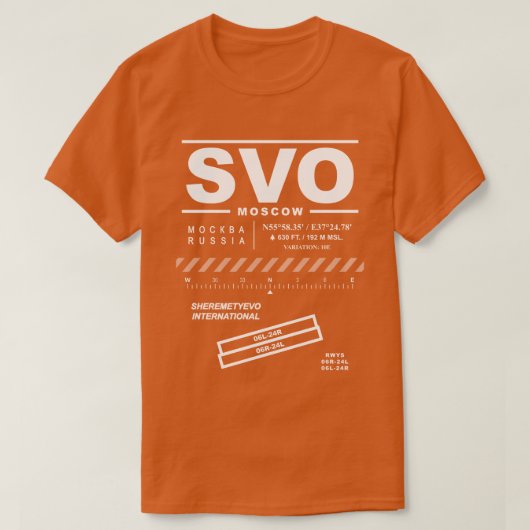 Sheremetyevo International Airport SVO T-Shirt (Design voorkant)