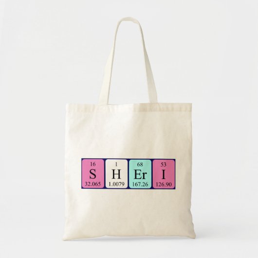 Sheri periodieke lijstnaam canvas tas (Voorkant)