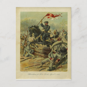 Sheridan op Five Forks door H.A. Ogden Briefkaart