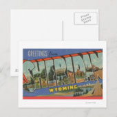 Sheridan, Wyoming - Grote Letter-scènes Briefkaart (Voorkant / Achterkant)