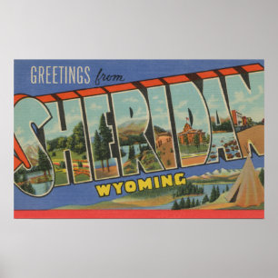 Sheridan, Wyoming - Grote Letter-scènes Poster
