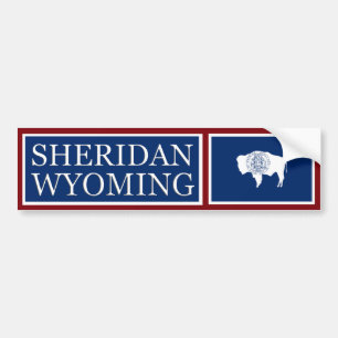 Sheridan Wyoming State Flag Bumpersticker