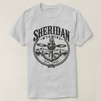 Sheridan Wyoming Vintage Bootanker Buiten T-shirt