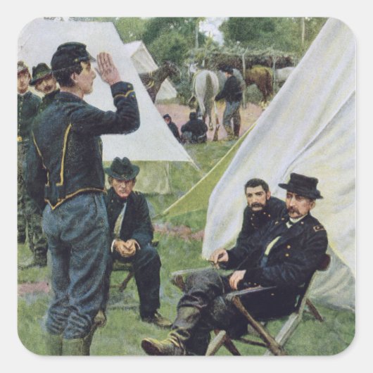 Sheridans First Interview met Rowand Vierkante Sticker (Voorkant)