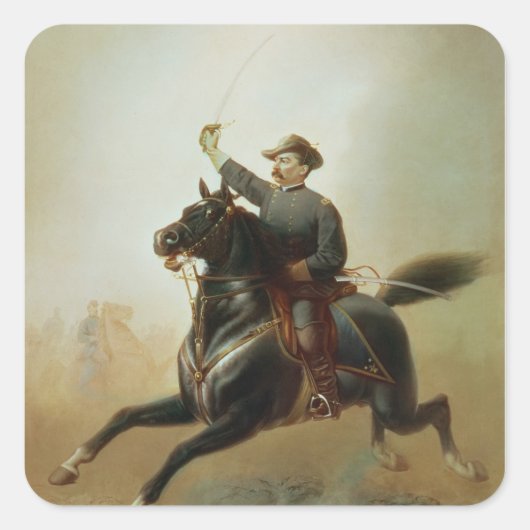 Sheridans Ride, 1871 Vierkante Sticker (Voorkant)