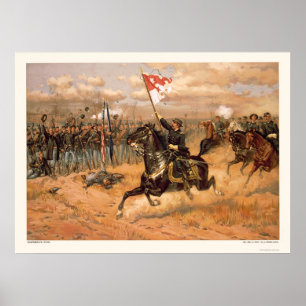 Sheridans Ride door L. Prang & Company 1886 Poster
