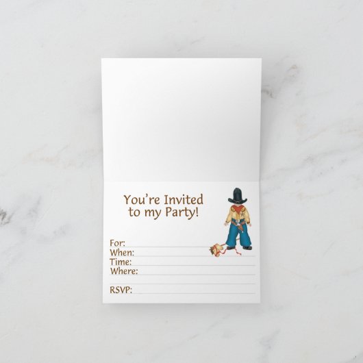 Sheriff 4e verjaardag invulling uitnodiging (Binnen)