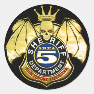 Sheriff Area 5 Badge Ronde Sticker