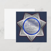 Sheriff Badge Birthday Party - Uitnodigingen (Voorkant / Achterkant)