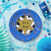 Sheriff badge Blauw Bandanna Papier Borden Papieren Bordje (Feest)