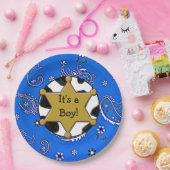 Sheriff badge Blauw Bandanna Papier Borden Papieren Bordje (Feest)