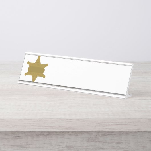 Sheriff Badge Bureau Naambordje (Voorkant)