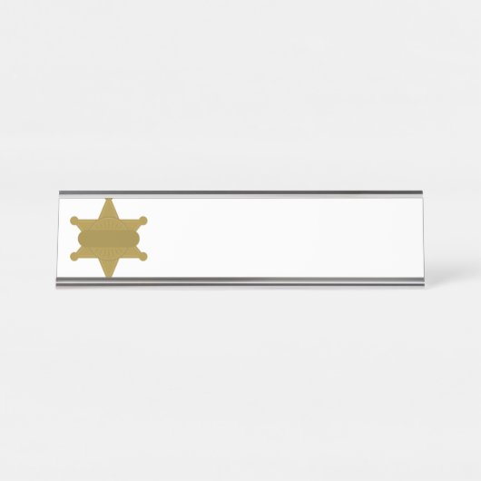 Sheriff Badge Bureau Naambordje (Voorkant)