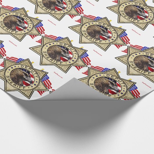 sheriff Badge Cadeaupapier (Hoek)