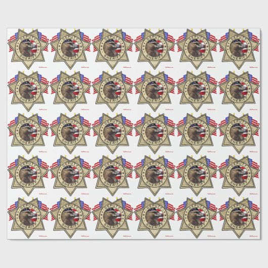 sheriff Badge Cadeaupapier (Vlak)
