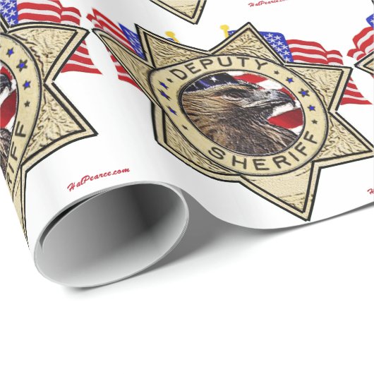 sheriff Badge Cadeaupapier (Rol Hoek)