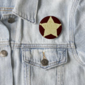 Sheriff Badge Cowboy Westerne Button Golden (In situ)