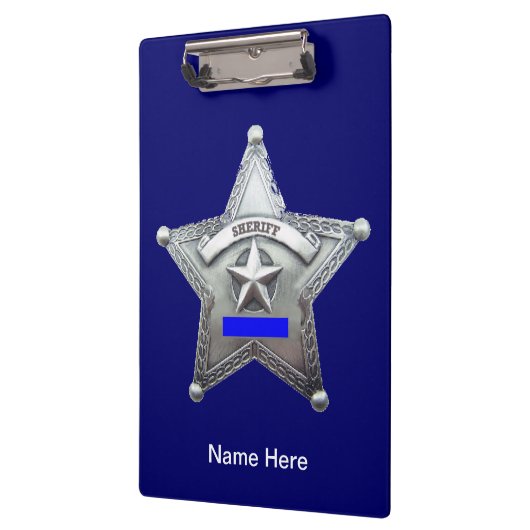 Sheriff Badge Custom Acrylic klembord (Links)