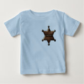 Sheriff Badge Custom Baby Bodysuit (Voorkant)