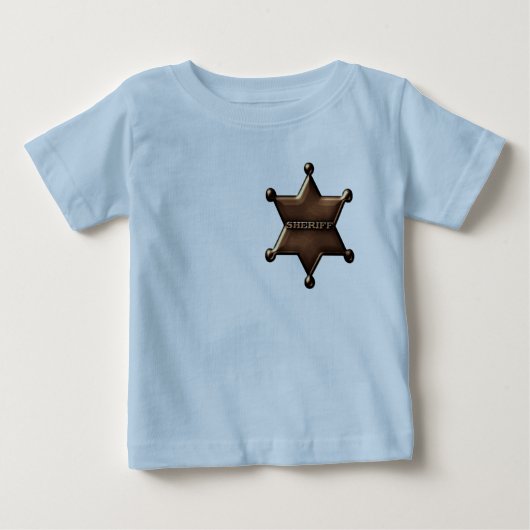 Sheriff Badge Custom Baby Bodysuit (Voorkant)