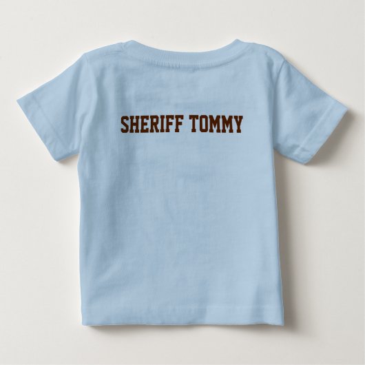 Sheriff Badge Custom Baby Bodysuit (Achterkant)