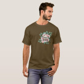 Sheriff Badge Floral Pink T-shirt (Voorkant volledig)