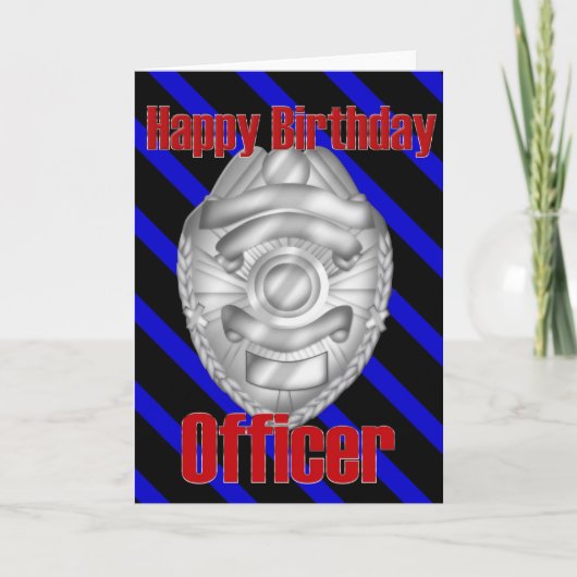 Sheriff Badge Happy Birthday Kaart (Voorkant)