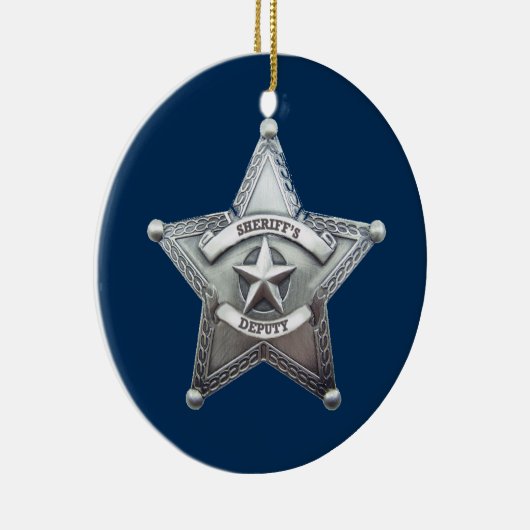sheriff Badge Keramisch Ornament (Rechts)