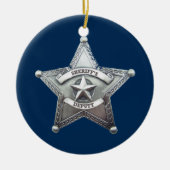 sheriff Badge Keramisch Ornament (Voorkant)
