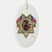 sheriff Badge Keramisch Ornament (Rechts)