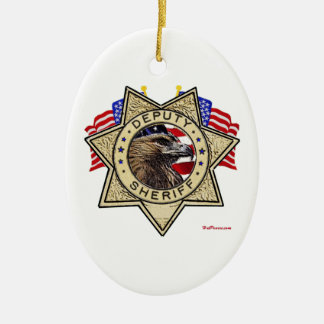 sheriff Badge Keramisch Ornament