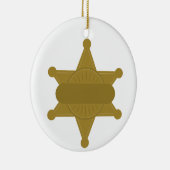 Sheriff Badge Keramisch Ornament (Rechts)