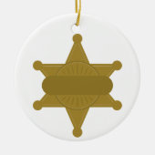 Sheriff Badge Keramisch Ornament (Voorkant)