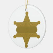 Sheriff Badge Keramisch Ornament (Links)