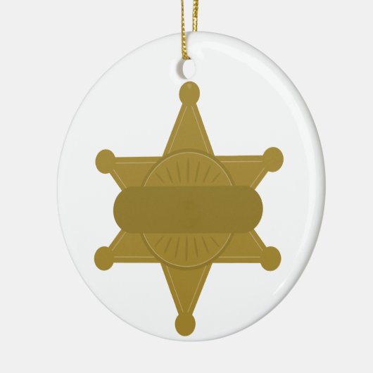 Sheriff Badge Keramisch Ornament (Links)