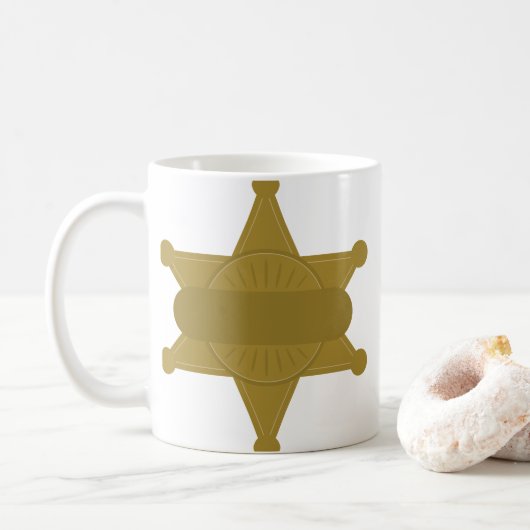 Sheriff Badge Koffiemok (Met donut)