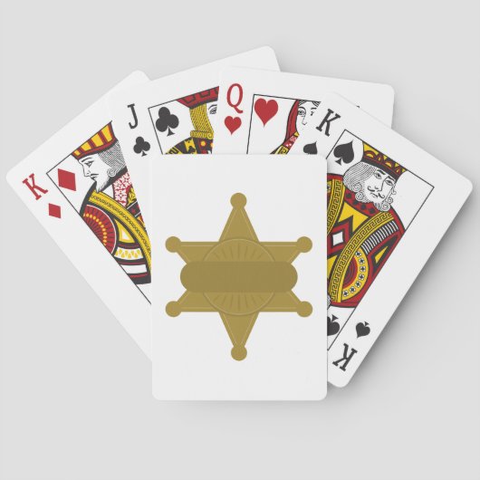 Sheriff Badge Pokerkaarten (Achterkant)