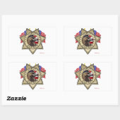 sheriff Badge Rechthoekige Sticker (Vel)