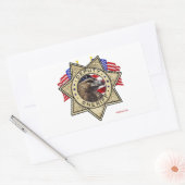 sheriff Badge Rechthoekige Sticker (Envelop)