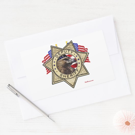 sheriff Badge Rechthoekige Sticker (Envelop)